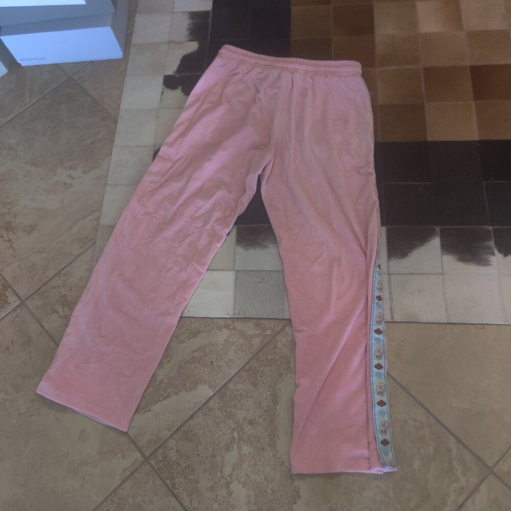 Lazy Oaf Esther Bunny Velour pants size L New Oversized